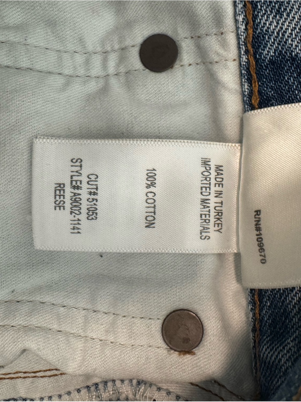 Agolde Light Blue Frayed Hem Denim Shorts - Picture 5 of 5